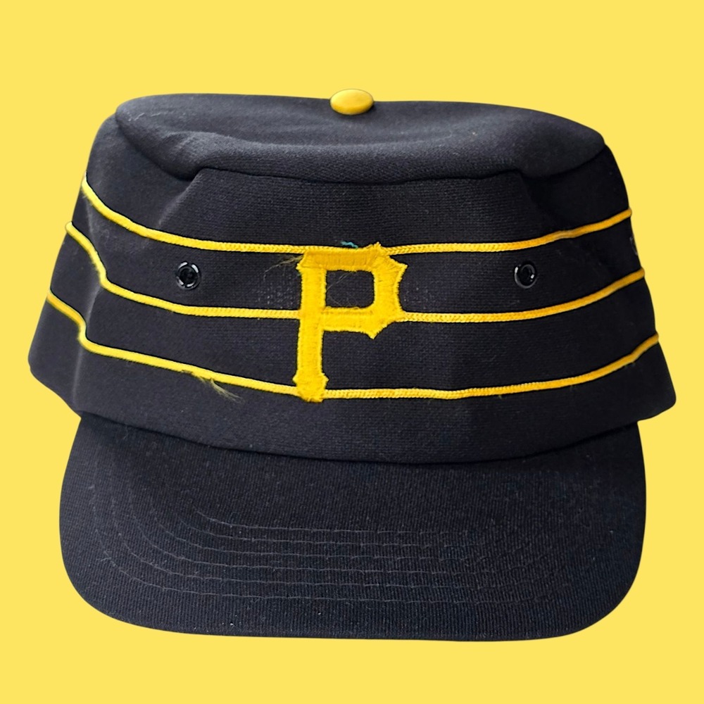 Vintage 1980s Pittsburgh Pirates Snapback Hat – 7UP Promo –‎ San Sun Taiwan –...